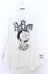 REFLEM / ハンドプリントカットソー F ホワイト O-25-10-24-055-PU-TO-YM-ZS