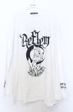 画像1: REFLEM / ハンドプリントカットソー F ホワイト O-25-10-24-055-PU-TO-YM-OS