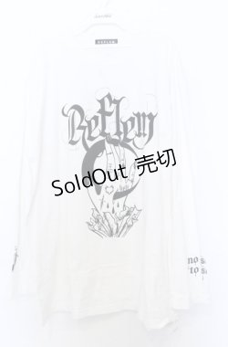 画像1: REFLEM / ハンドプリントカットソー F ホワイト O-25-10-24-055-PU-TO-YM-ZS