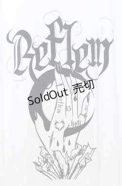 画像2: REFLEM / ハンドプリントカットソー F ホワイト O-25-10-24-055-PU-TO-YM-ZS