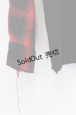 画像3: REFLEM / フェイクレイヤードチェックロンT F ブラックｘレッド O-25-10-24-056-PU-TO-YM-ZS