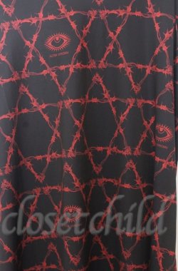 画像2: ALTER VENOMV / 六芒星総柄ロングタンクトップ  ブラックxレッド O-25-10-24-058-LO-TO-YM-OS