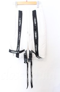 Amilige / デザインベルトボンテージショートパンツ F ホワイトｘブラック O-25-10-24-064-PU-PA-YM-ZT408