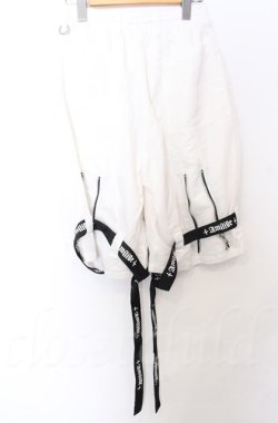 画像2: Amilige / デザインベルトボンテージショートパンツ F ホワイトxブラック O-25-10-24-064-PU-PA-YM-OS