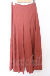 axes femme / リネンワイドパンツ  レンガ O-25-10-24-065-AX-PA-YM-ZT039