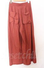 画像2: 【SALE】axes femme / リネンワイドパンツ  レンガ O-25-10-24-065-AX-PA-YM-ZT039 (2)