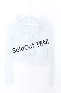 MILK / ファー襟付きニットカーディガン  アオ O-25-10-24-010-ML-TO-YM-ZT130