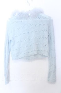 画像2: MILK / ファー襟付きニットカーディガン  アオ O-25-10-24-010-ML-TO-YM-OS