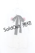 MILKBOY / ローズリボンシャツ  ホワイト O-25-10-24-014-MB-BL-YM-OS