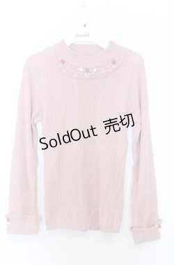 画像1: axes femme / バラボトルネックニット F ピンク O-25-10-24-015-AX-TO-YM-OS