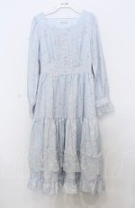 画像1: 【SALE】axes femme / SAKURAティアードワンピース F サックス O-25-10-24-09-AX-OP-YM-ZT137 (1)