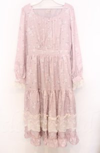 axes femme / SAKURAティアードワンピース F ピンク O-25-10-24-020-AX-OP-YM-ZT24