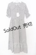【SALE】m petit by misako / TT*Mギンガムチェック半袖ワンピース S クロ O-25-10-24-021-LO-OP-YM-ZT36