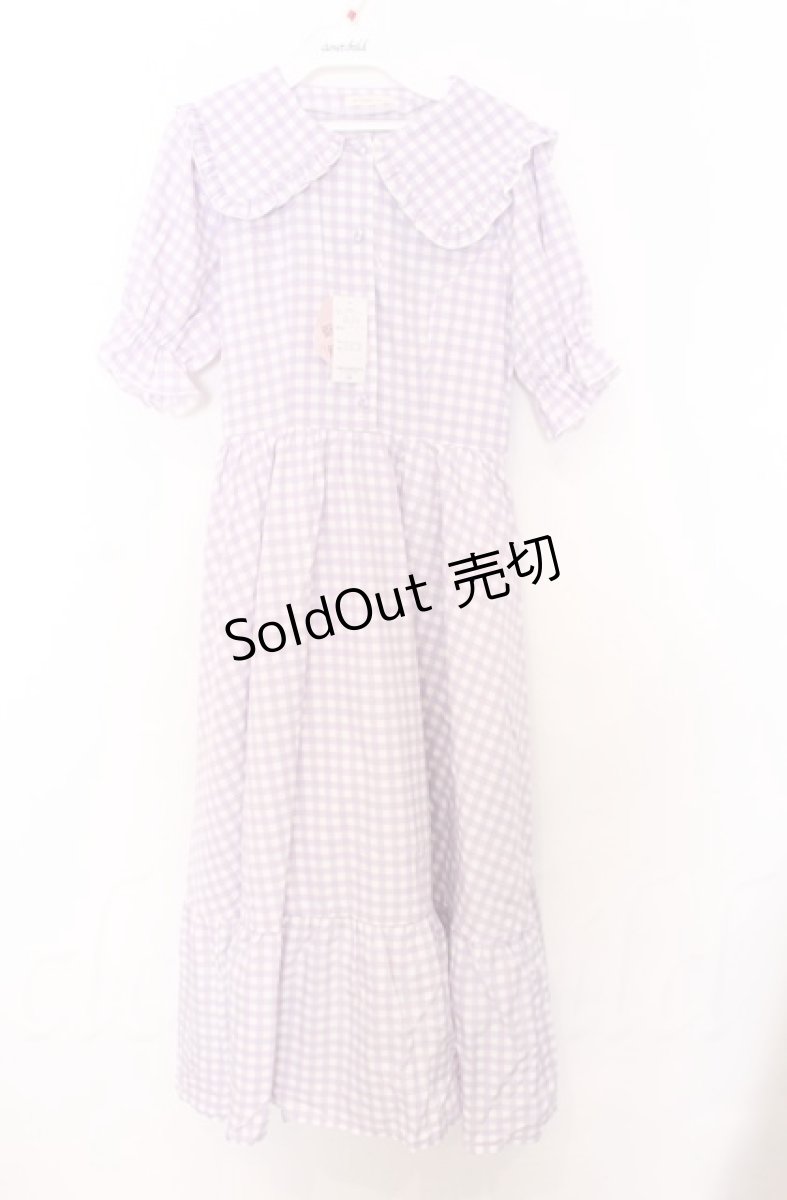 画像1: 【SALE】m petit by misako / TT*Mギンガムチェック半袖ワンピース S ラベンダー O-25-10-24-023-LO-OP-YM-ZT133 (1)