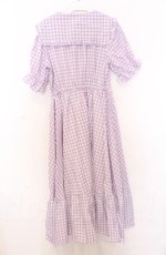 画像2: 【SALE】m petit by misako / TT*Mギンガムチェック半袖ワンピース S ラベンダー O-25-10-24-023-LO-OP-YM-ZT133 (2)