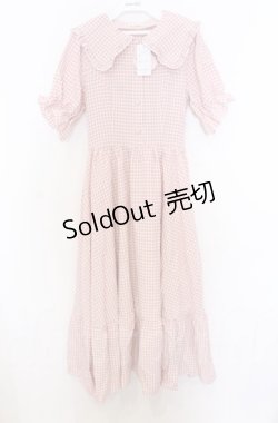 画像1: 【SALE】m petit by misako / ギンガムチェックワンピース S ピンク O-25-10-24-024-LO-OP-YM-ZT9
