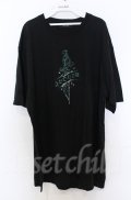 BACKSTAGE PASS / THREE SORDプリントビッグシルエットシャツ  ブラック O-25-10-24-028-PU-TS-YM-OS