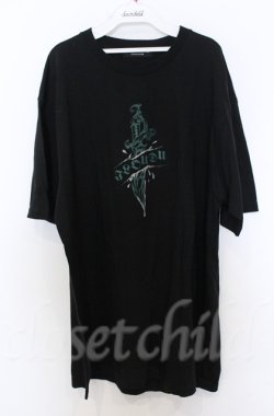 画像1: BACKSTAGE PASS / THREE SORDプリントビッグシルエットシャツ  ブラック O-25-10-24-028-PU-TS-YM-OS