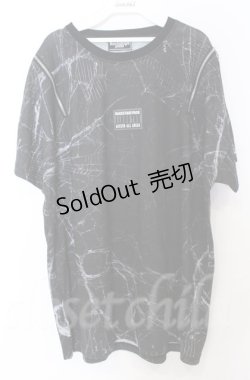 画像1: BACKSTAGE PASS / X-RAY(X-レイ) ラインストーンビッグシルエットシャツ F ブラック O-25-10-24-030-PU-TS-YM-ZS