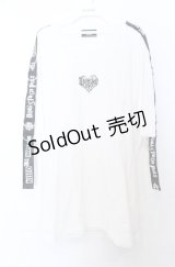 BACKSTAGE PASS / D-T'S(ディー－ティーズ)ロゴテープビッグシルエット F ホワイト O-25-10-24-031-PU-TS-YM-ZS