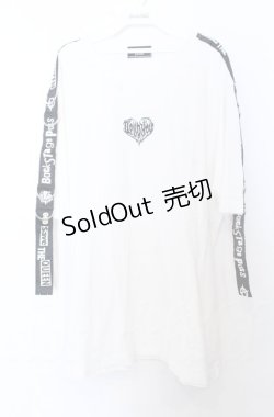 画像1: BACKSTAGE PASS / D-T'S(ディー－ティーズ)ロゴテープビッグシルエット F ホワイト O-25-10-24-031-PU-TS-YM-ZS