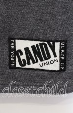 画像2: 【SALE】Candy Stripper / ロゴワッペンスウェットスカート  グレー×ホワイト O-25-10-25-023-PU-SK-IG-ZT357 (2)