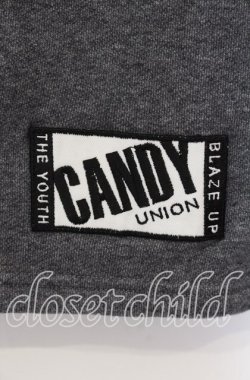 画像2: Candy Stripper / ロゴワッペンスウェットスカート  グレー×ホワイト O-25-10-25-023-PU-SK-IG-OS