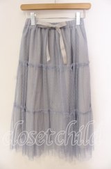 Fi.n.t / ドットチュールティアードスカート  サックス O-25-10-25-025-CA-SK-IG-ZT030