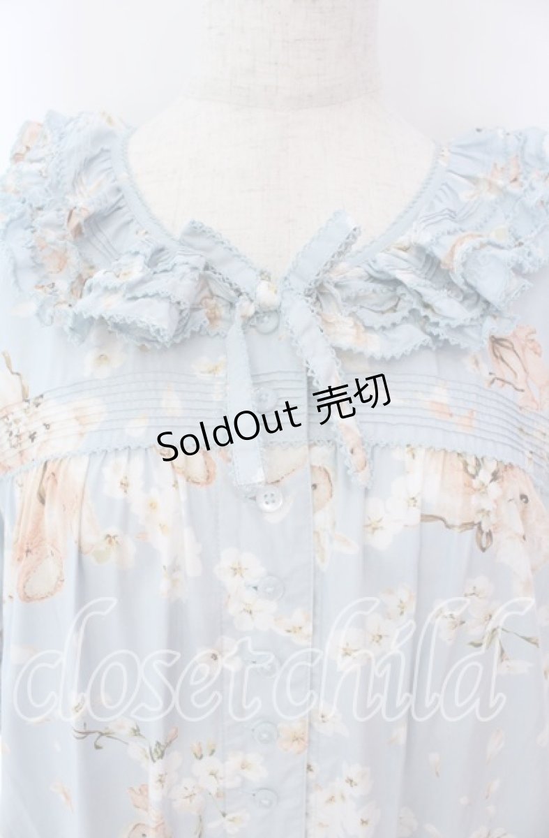 画像2: PINK HOUSE / 桜Teddyプリントワンピース  ソライロ O-25-10-25-003-LO-OP-IG-OS (2)