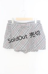 Candy Stripper / リボンチェックスカパン  グレー O-25-10-25-030-PU-PA-IG-ZT1028M