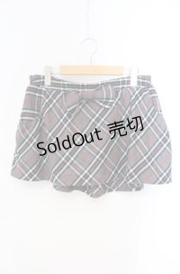 Candy Stripper / リボンチェックスカパン  グレー O-25-10-25-030-PU-PA-IG-ZT1028M