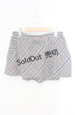 画像1: Candy Stripper / リボンチェックスカパン  グレー O-25-10-25-030-PU-PA-IG-ZT1028M