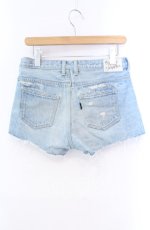 画像3: 【SALE】Candy Stripper / ダメージデニムショートパンツ 2 ライトインディゴ O-25-10-25-031-PU-PA-IG-ZT357 (3)
