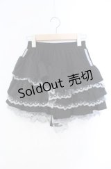Candy Stripper / JERSEY FRILL SHORTS ショートパンツ  ブラック O-25-10-25-032-PU-PA-IG-ZT1028M