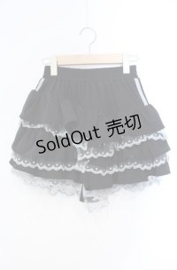 Candy Stripper / JERSEY FRILL SHORTS ショートパンツ  ブラック O-25-10-25-032-PU-PA-IG-ZT1028M