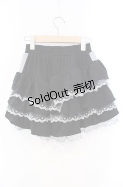 画像3: Candy Stripper / JERSEY FRILL SHORTS ショートパンツ  ブラック O-25-10-25-032-PU-PA-IG-ZT1028M