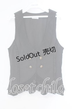 画像1: axes femme / チェーン使いクラシカルベスト  クロ O-25-10-25-039-AX-TO-IG-OS