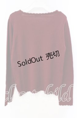画像3: axes femme / リボンデザインニットプルオーバー  ワイン O-25-10-25-040-AX-TO-IG-OS