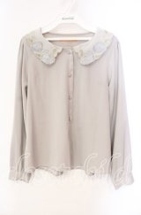 Fi.n.t / ステンドグラス風シアー衿ブラウス F グレー O-25-10-25-041-CA-BL-OW-ZT127