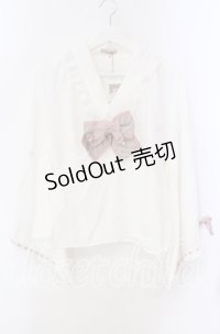 Amavel / 春花便りのお茶会ブラウス F シロ×ピンク O-25-10-25-046-CA-BL-OW-OS