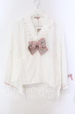 画像1: Amavel / 春花便りのお茶会ブラウス F シロ×ピンク O-25-10-25-046-CA-BL-OW-OS