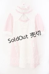 Jamie エーエヌケー / ジャージチャイナワンピース M ピンク×シロ O-25-10-25-048-LO-OP-OW-OS