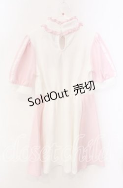 画像3: Jamie エーエヌケー / ジャージチャイナワンピース M ピンク×シロ O-25-10-25-048-LO-OP-OW-OS