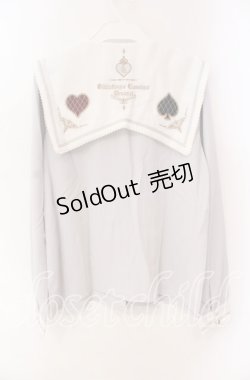 画像3: Amavel / トランプのデコレーションケーキブラウス F サックス(限定色) O-25-10-25-049-CA-BL-OW-OS