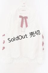 Amavel / Ribbon Ribbon パールカラーブラウス F シロ×アカ O-25-10-25-050-CA-BL-OW-OS