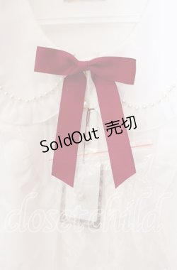 画像2: Amavel / Ribbon Ribbon パールカラーブラウス F シロ×アカ O-25-10-25-050-CA-BL-OW-OS