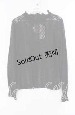 画像1: m petit by misako / レースインナートップス M クロ O-25-10-25-052-LO-TO-IG-ZT512