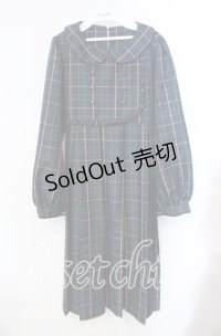 FLC / MINA*タータンチェックワンピース M グリーン O-25-10-25-055-LO-OP-IG-OS