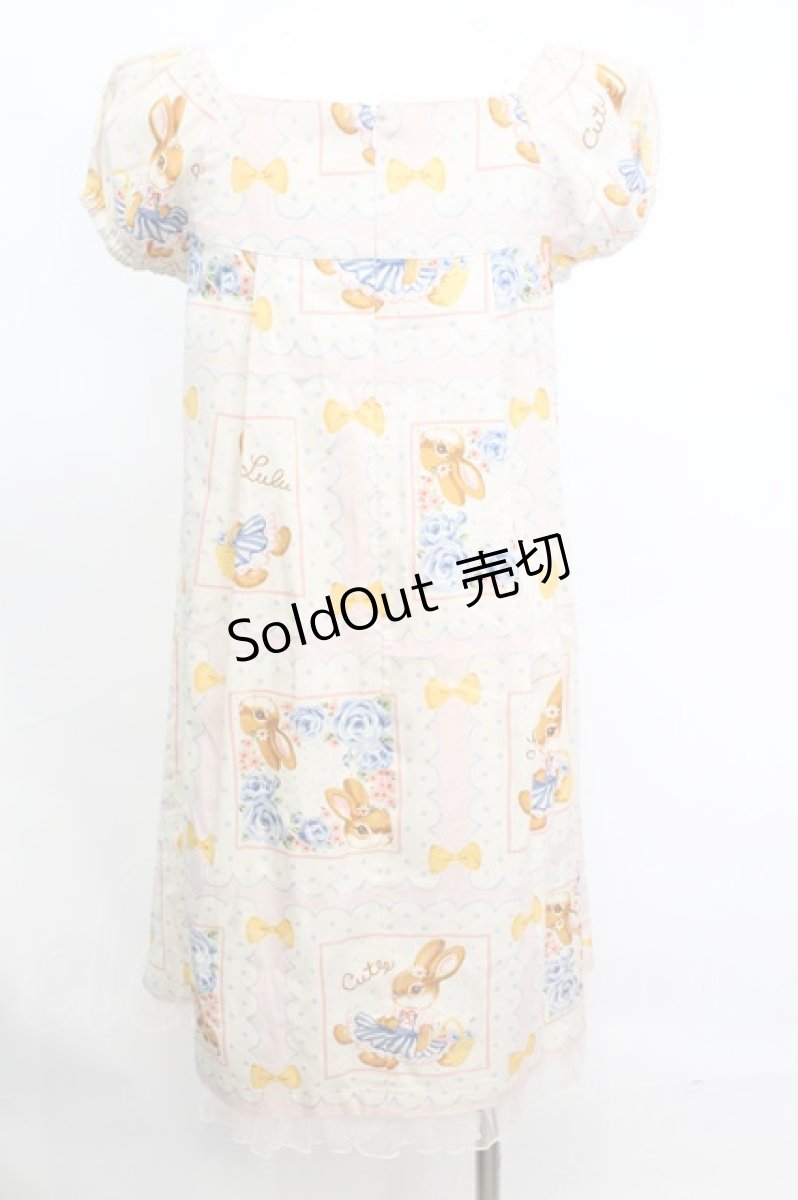 画像3: 【SALE】Emily Temple cute / ウサギハンカチワンピース  アイボリー×ピンク O-25-10-25-1040-ET-OP-IG-ZT259 (3)