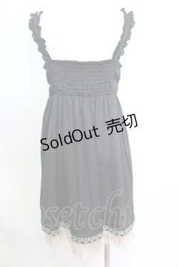 画像3: axes femme / レトロ刺繍パーティワンピース M クロ O-25-10-25-1041-AX-OP-IG-OS